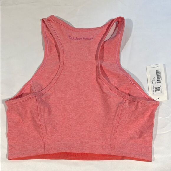 Outdoor Voices Athena Crop Top Pink Punch Size Small - Picture 2 of 4